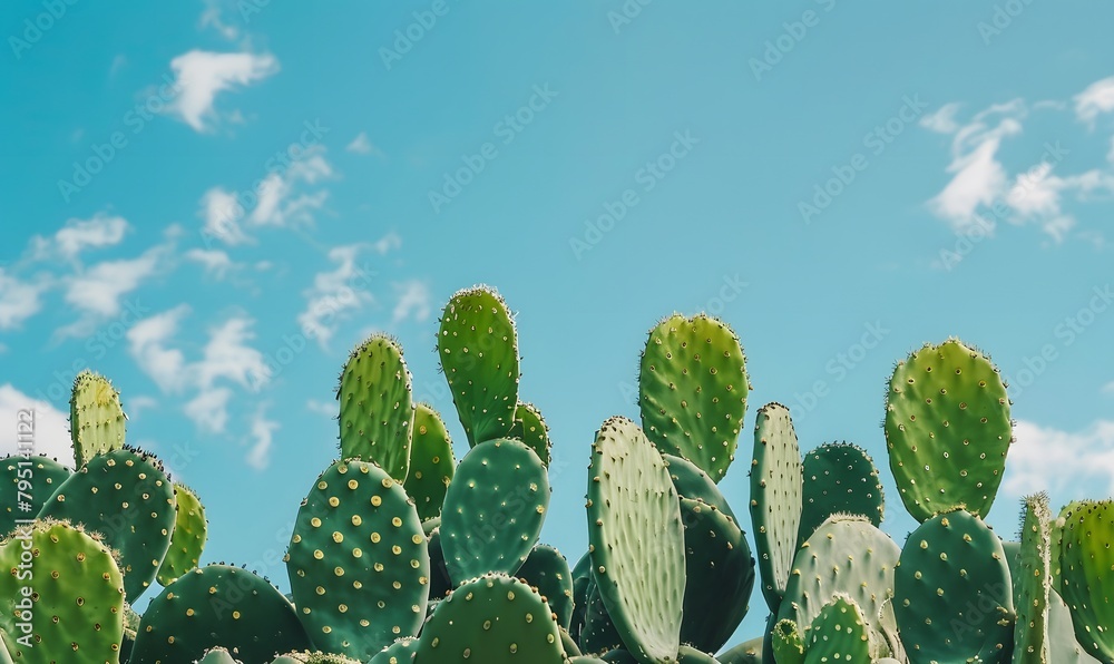 Close-up image of lush green cactus, Generative AI Close-up image of lush green cactus, Generative AI