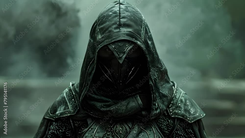 Mystic Warrior in Enigmatic Armor. Concept Fantasy Character, Warrior Costume, Mystical Armor, Enigmatic Persona Mystic Warrior in Enigmatic Armor. Concept Fantasy Character, Warrior Costume, Mystical Armor, Enigmatic Persona