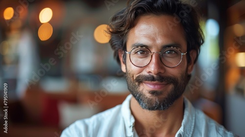 Smiling Man With Glasses and Beard