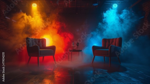 A Living Room With Two Chairs and a Table