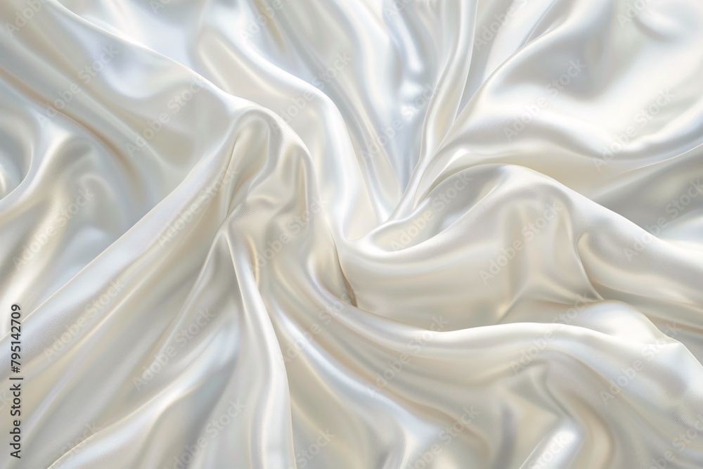 a white fabric with a wavy folds