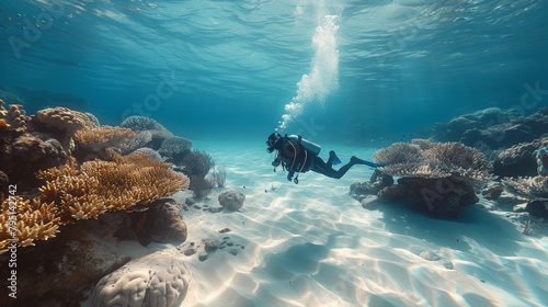 Person Swimming in the Ocean