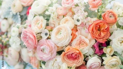 Large bouquet flowers on table