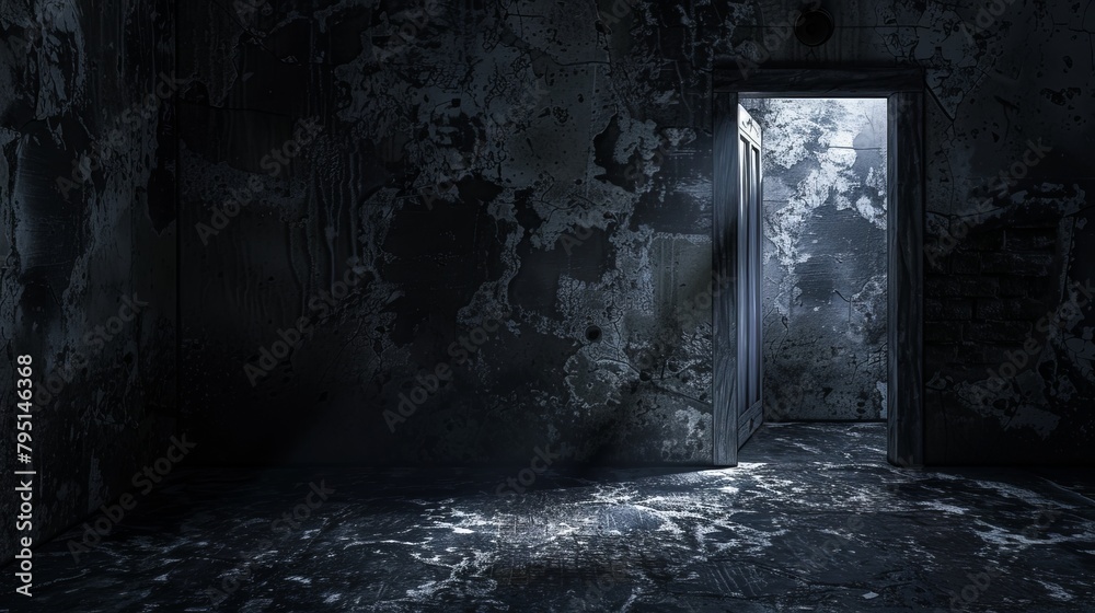 Eerie dark backdrop with haunting shadows and chilling atmosphere Eerie dark backdrop with haunting shadows and chilling atmosphere