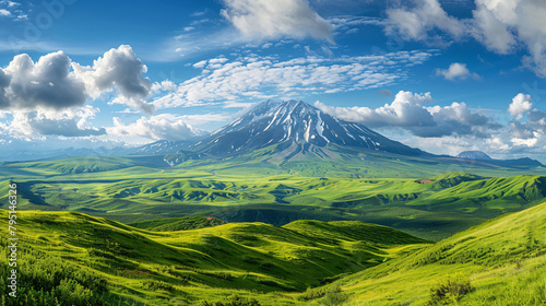 View of Vilyuchinsky volcano in Kamchatka peninsula  photo