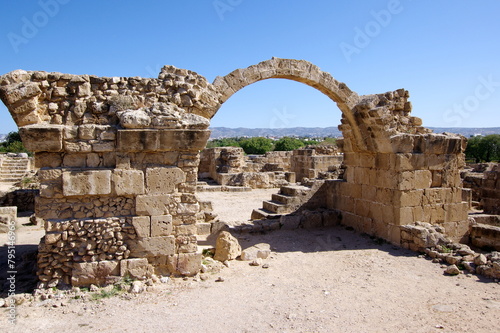 Archaeological Park of Kato Pafos contains the major part of the important ancient Greek and Roman city and is located in Paphos, southwest Cyprus. photo