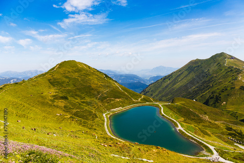 Lake at Kanzelwand in the austrian Alps photo