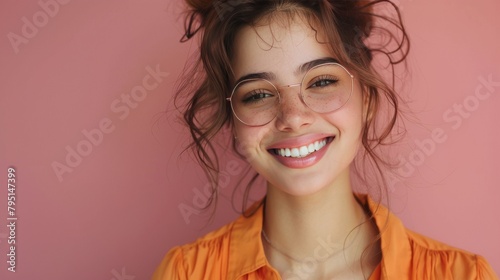 Woman Sitting on Couch With Messy Hair