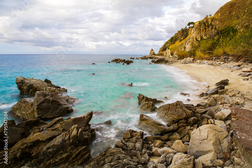 Beautiful beach near Tropea in Calabria Italy
