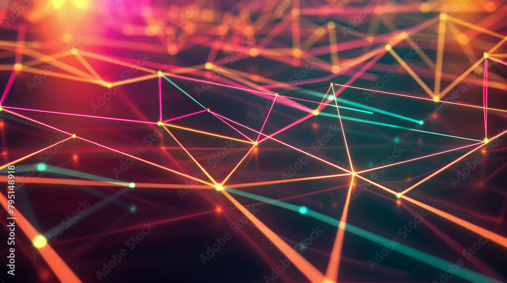 A colorful, abstract image of lines A colorful, abstract image of lines