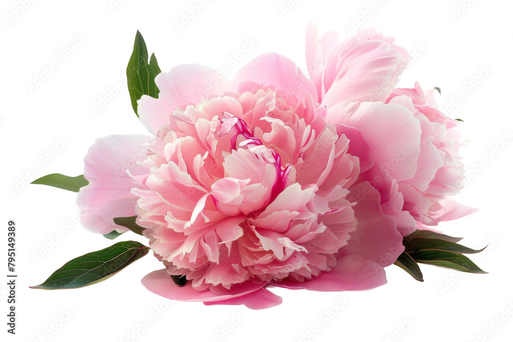 Pink Peony Beauty On Transparent Background.