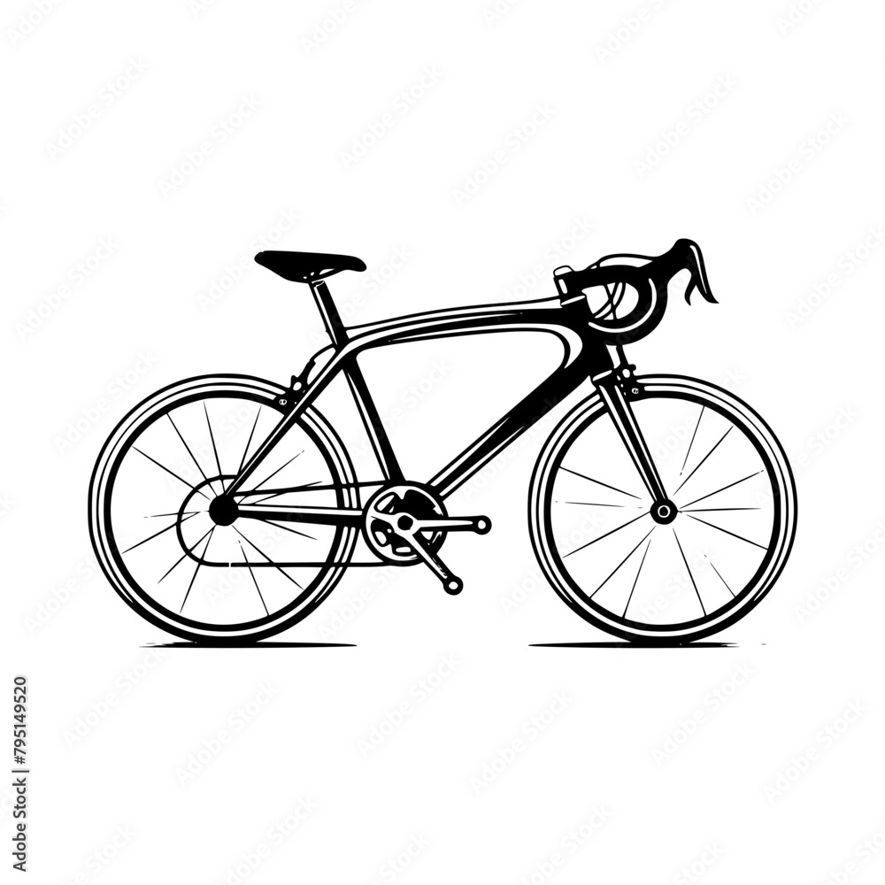 bicycle isolated on white