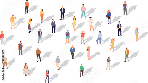 people in flat style on white background vector © zolotons