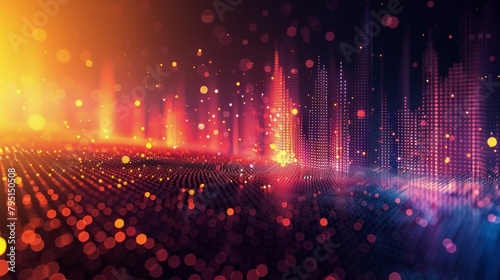Colorful Abstract Background With Dots and Lines