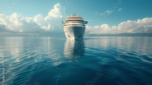 Boat Stern in Open Sea