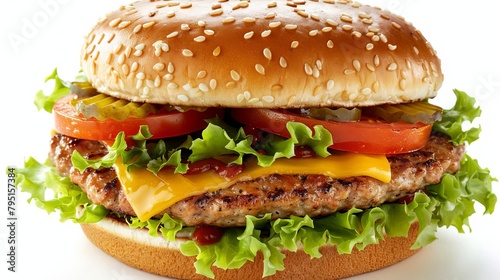 A burger photo illustration