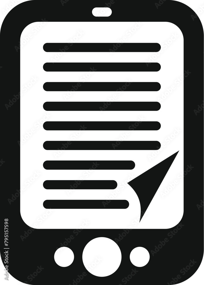 Ebook literature learn icon simple vector. Public teaching. Online study Ebook literature learn icon simple vector. Public teaching. Online study