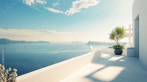 White architecture on Santorini island Greece.  © UsamaR