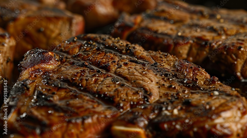 A perfectly cooked beef and ready to serve A perfectly cooked beef and ready to serve