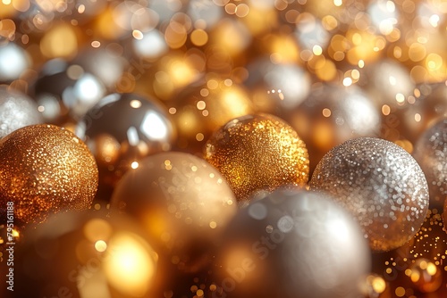 golden christmas balls