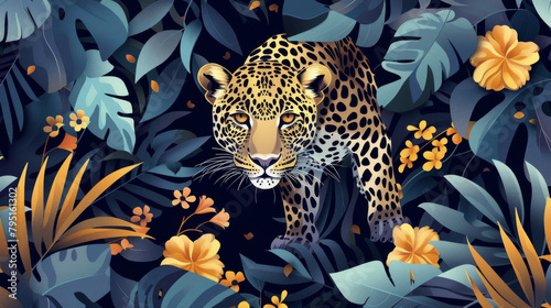Exotic Jaguar in Lush Jungle Habitat