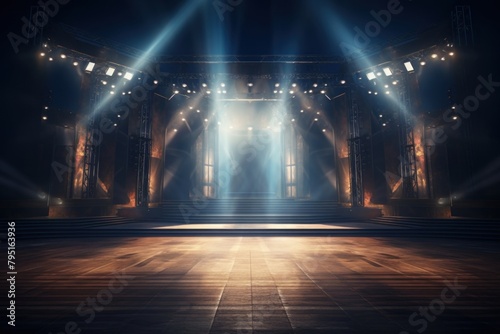 Concert stage spotlight lighting