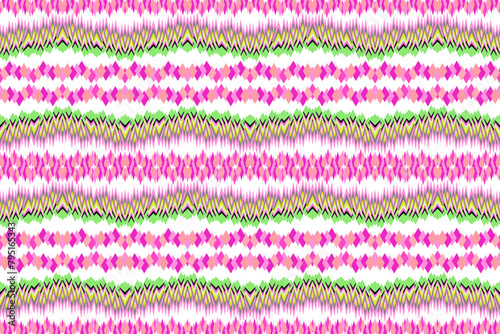 Geometric shape stripe pattern,Ikat style