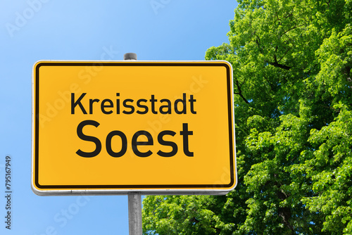 Ortseinfahrt, Kreisstadt Soest