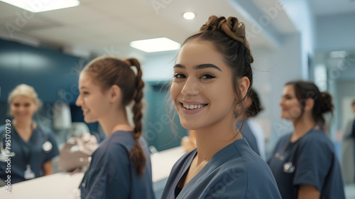 doctor and nurse in hospital corridor