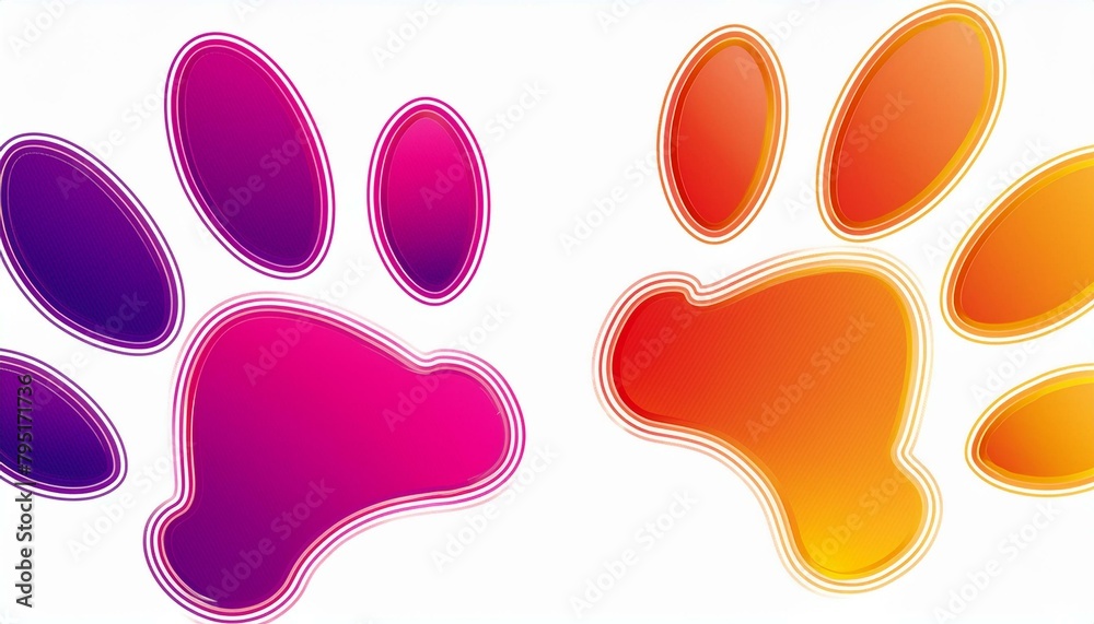 paw print icon on white background paw print icon on white background