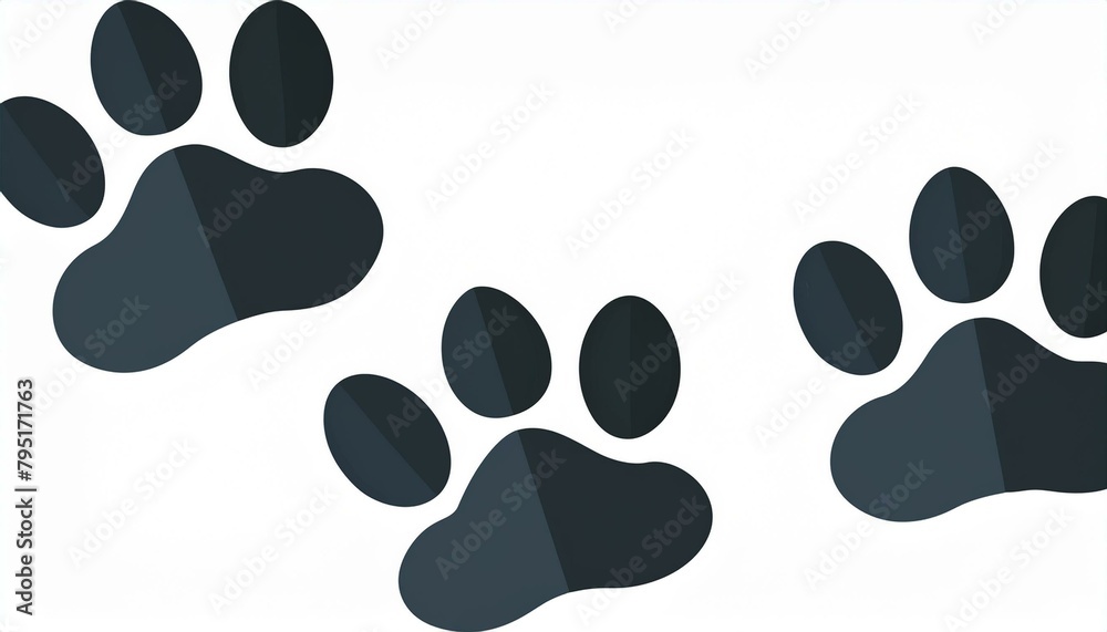 paw print icon on white background paw print icon on white background