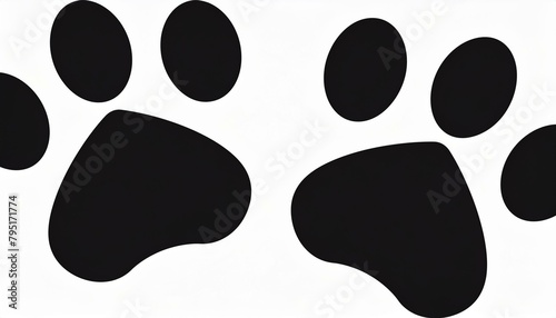 paw print icon on white background
