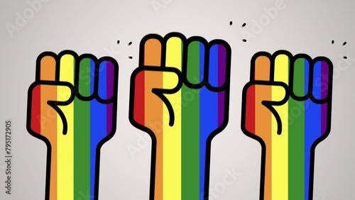 Manos de Orgullo LGBT+ Día Internacional contra la Homofobia, la Transfobia y la Bifobia. Versión 1 photo