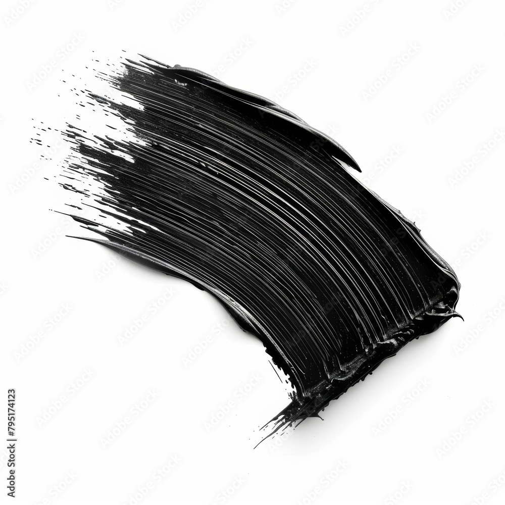 Black_oil_brush_strokes_on_a_white background Black_oil_brush_strokes_on_a_white background