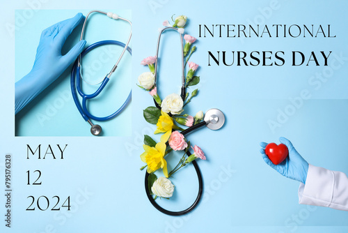 Design for concept of International Nurses day photo