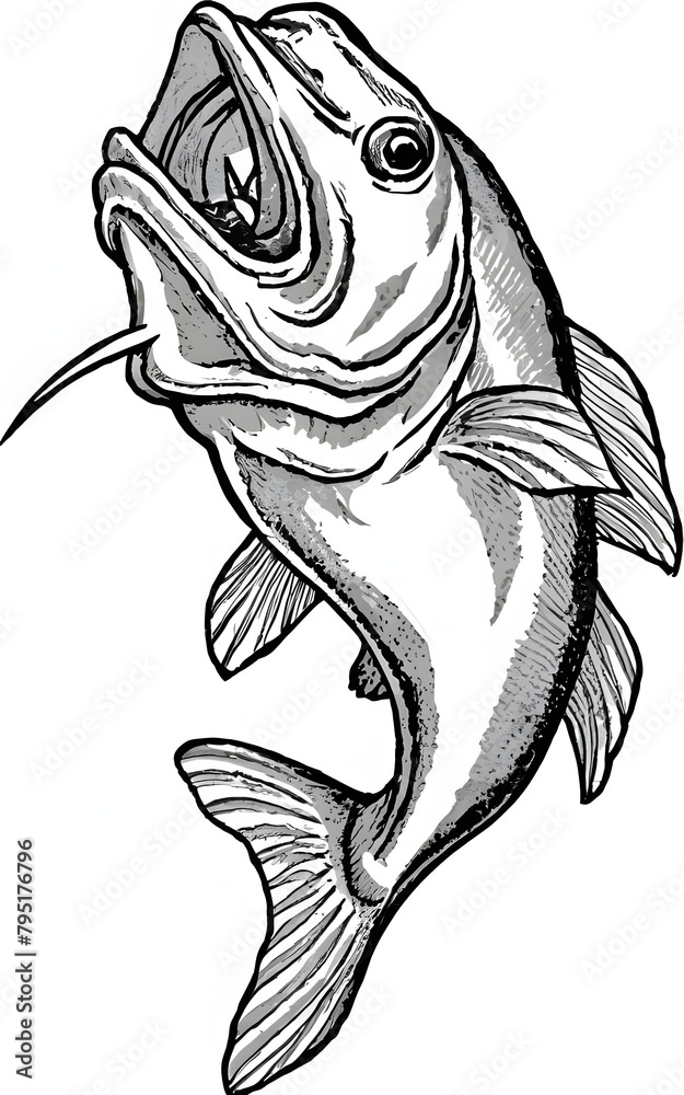 A big fish with open mouth A big fish with open mouth