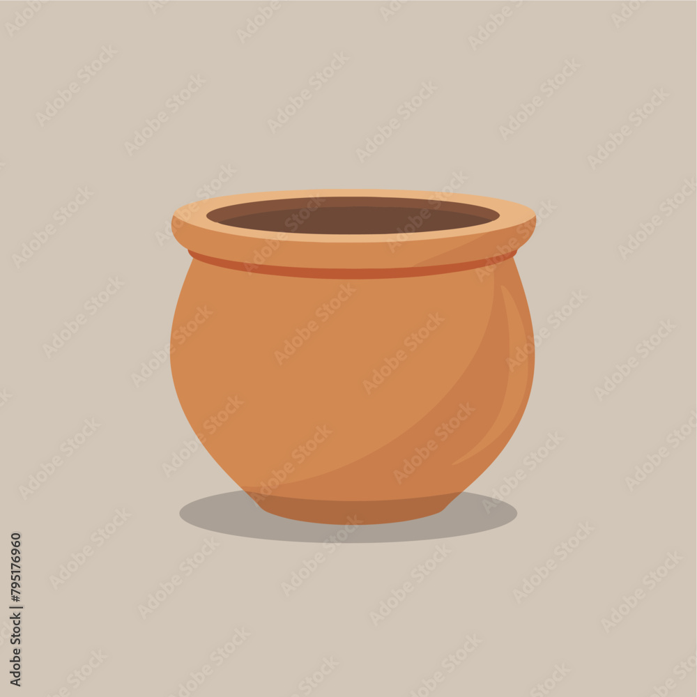 clay pot in cartoon flat vect... clay pot in cartoon flat vect...