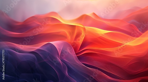 Fiery Wave Abstract background with swirling smoke, vibrant colors, and dynamic energy, Generative AI