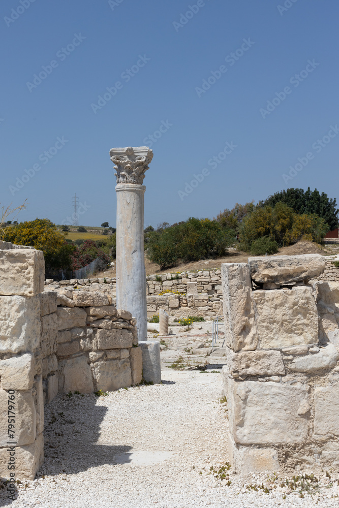 Solitary Column Amidst Kourion Ruins, Cyprus