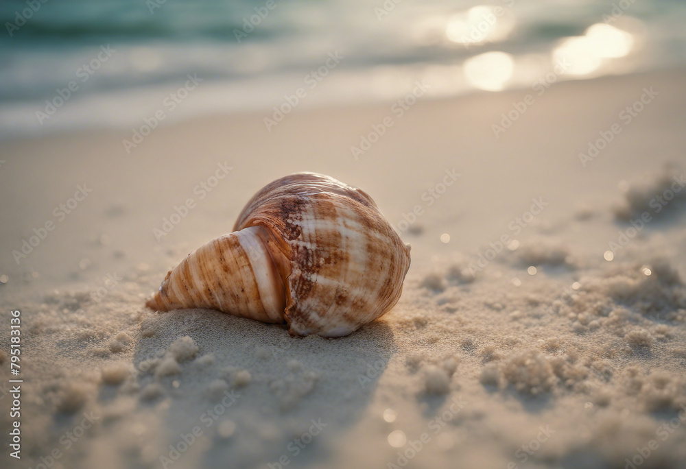 A triton shell on the beach on Derawan Island ; Derawan Island Borneo Indonesia 8k A triton shell on the beach on Derawan Island ; Derawan Island Borneo Indonesia 8k