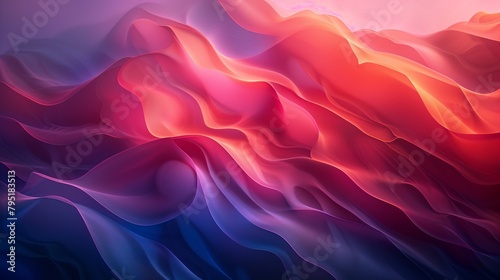 Smooth Flowing Energy Abstract Background with Waves, Smoke, Light, and Fire. Generative AI