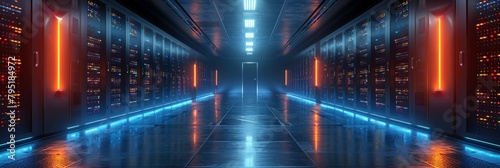 Advanced server infrastructure, state-of-the-art data center © Oleksandr