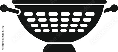 Small colander icon simple vector. Cooking sieve tool. Equipment element