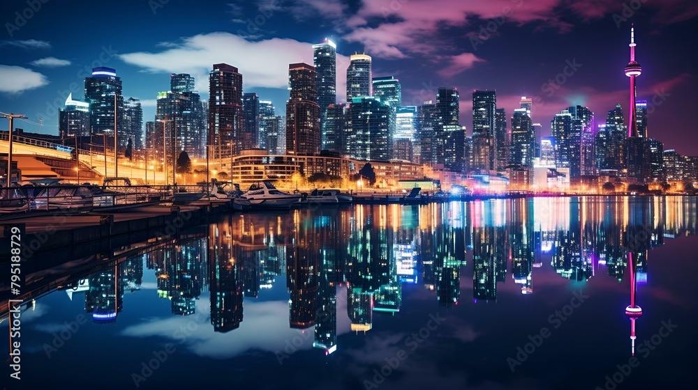 country skyline at night country skyline at night