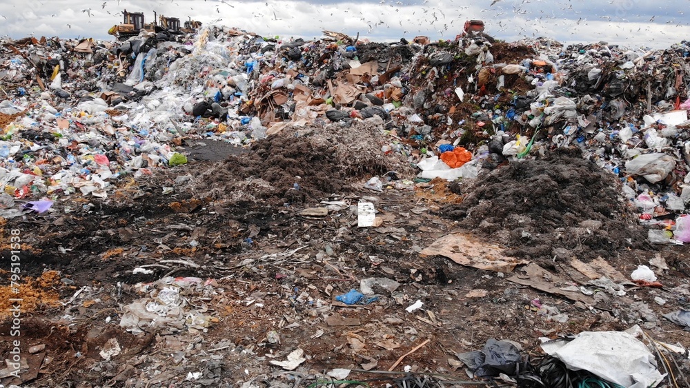 Large landfill near the metropolis in autumn. Large landfill near the metropolis in autumn.