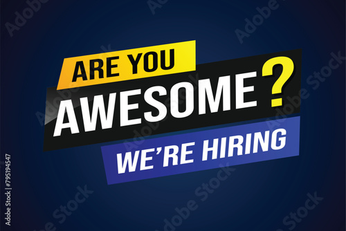 Are you awesome word concept vector illustration  and 3d style, landing page, template, ui, web, mobile app, poster, banner, flyer, background, gift card, coupon, label, wallpaper

