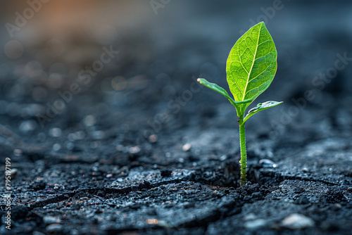 sprout growing from soil