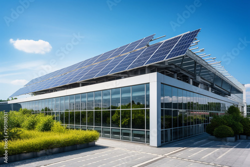 solar panels on the roof of...