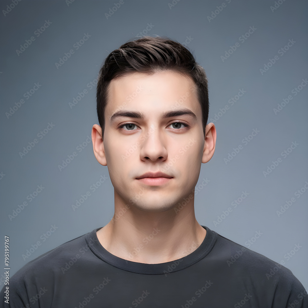 Crew Cut for Oval Face Shape - Front View Crew Cut for Oval Face Shape - Front View