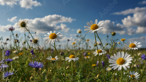 field of daisies and sky © Bhatti